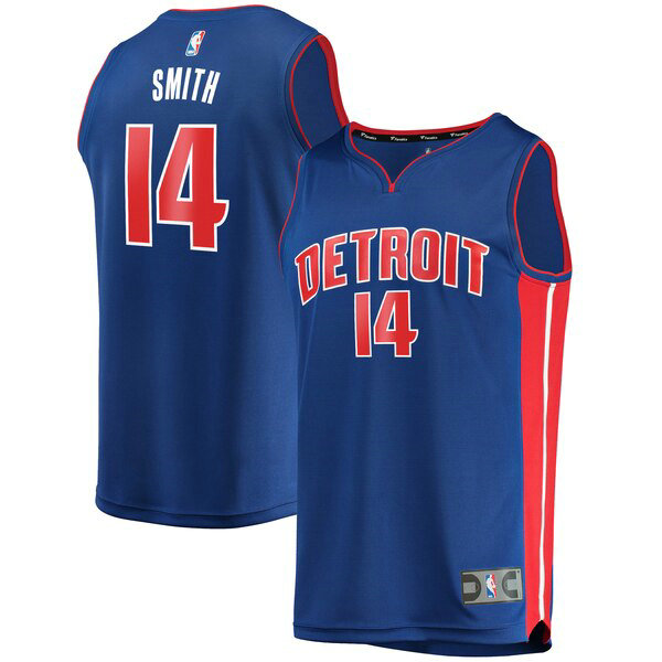 Maillot nba Detroit Pistons Icon Edition Homme Ish Smith 14 Bleu
